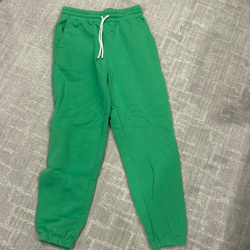 Green sweatpants